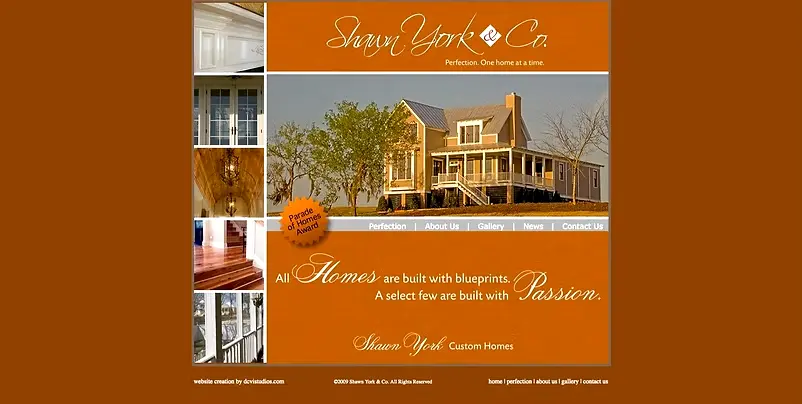 Custom homebuilder website design